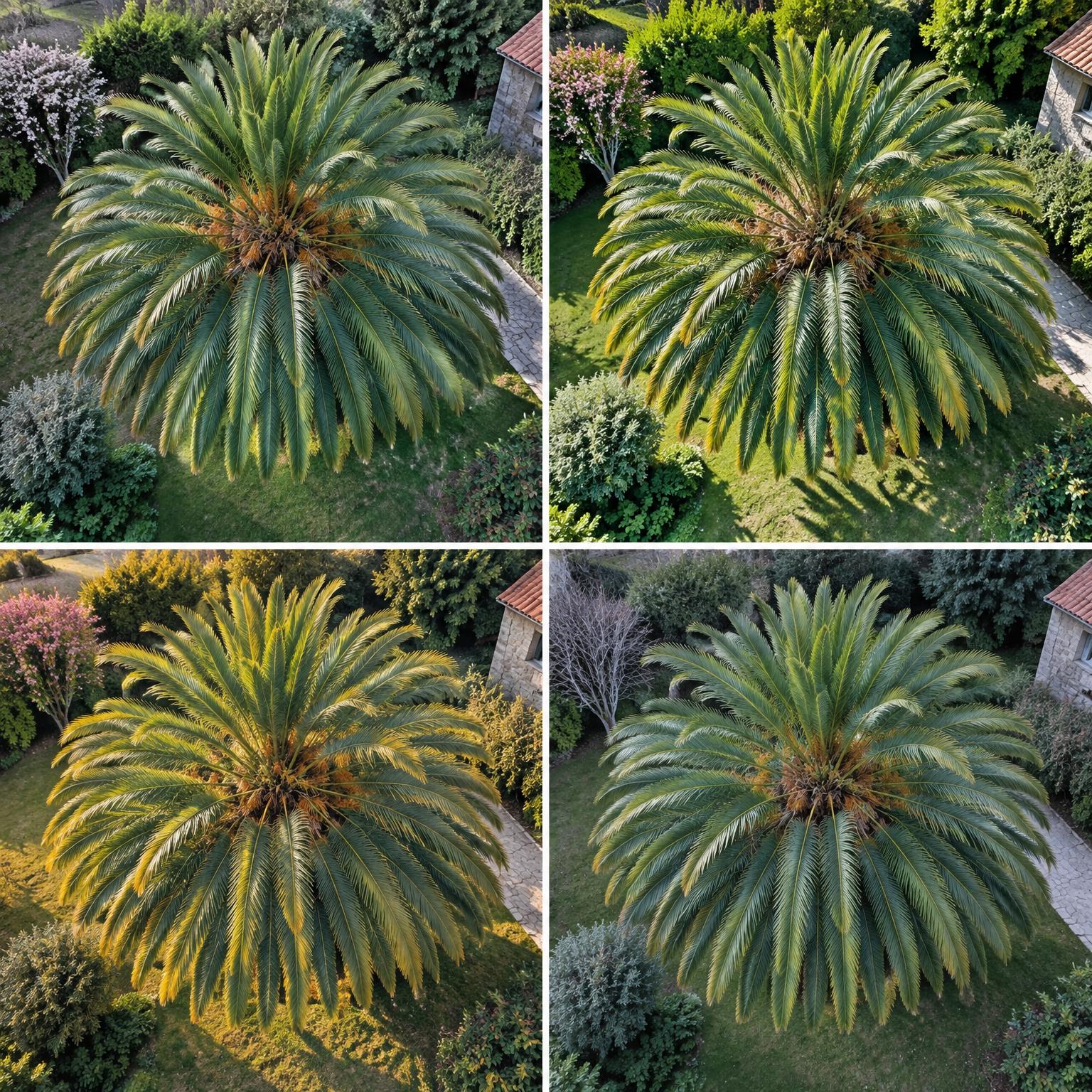 Couronne du Phoenix canariensis suivie en Mars 2027